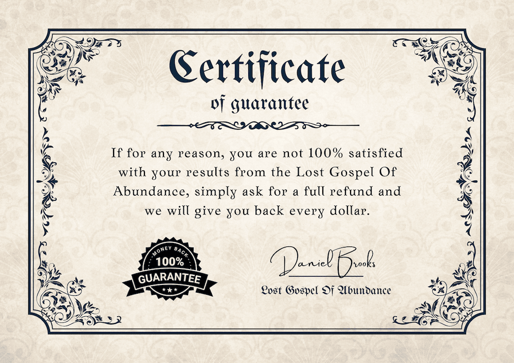 Lost Gospel of Abundance money back